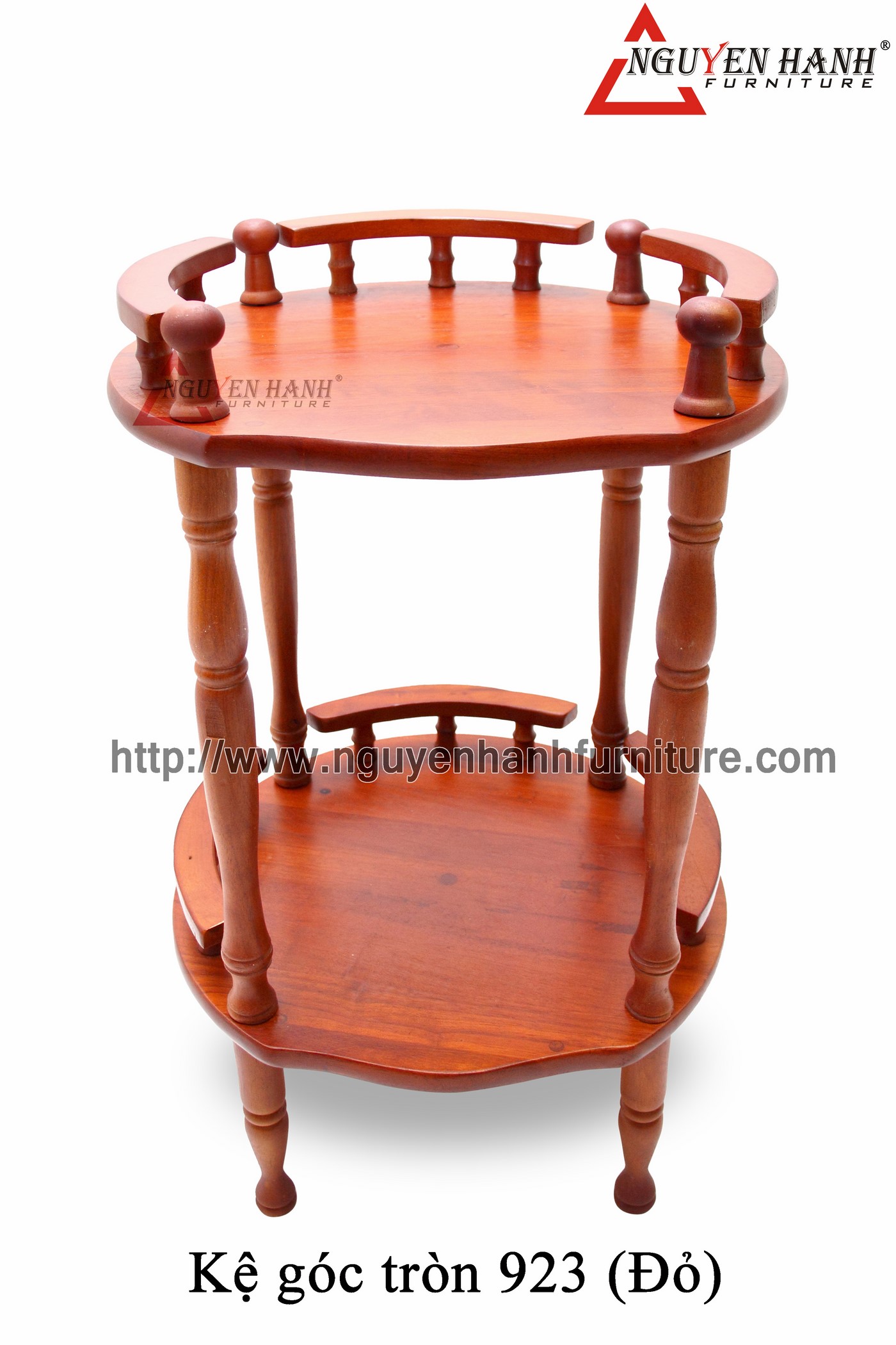 Name product: Round Corner Shelf 923 - Dimensions: 68 x 38 - Description: Wood natural rubber